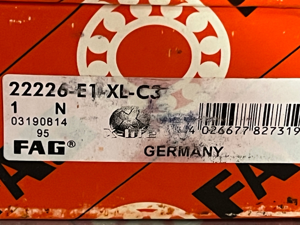 Подшипник 22226-E1-XL-C3 FAG аналог 30-53526Н размеры 130x230x64