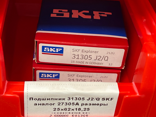 Подшипник 31305 J2/Q SKF аналог 27305А размеры 25*62*18,25