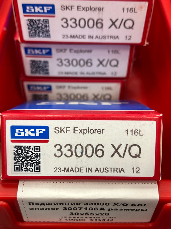 Подшипник 33006 X/Q SKF аналог 3007106А размеры 30*55*20