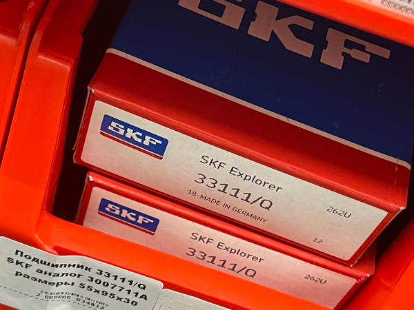 Подшипник 33111/Q SKF аналог 3007711А размеры 55*95*30