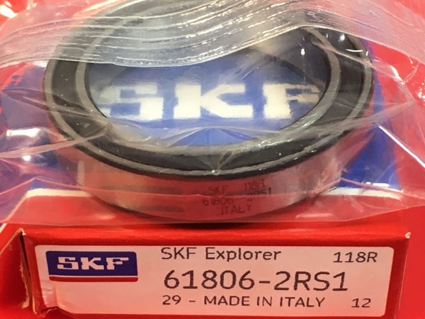 Подшипник 61806-2RS 1 SKF аналог 1180806 (1000806-2RS, 6806-2RS) размеры 30x42x7