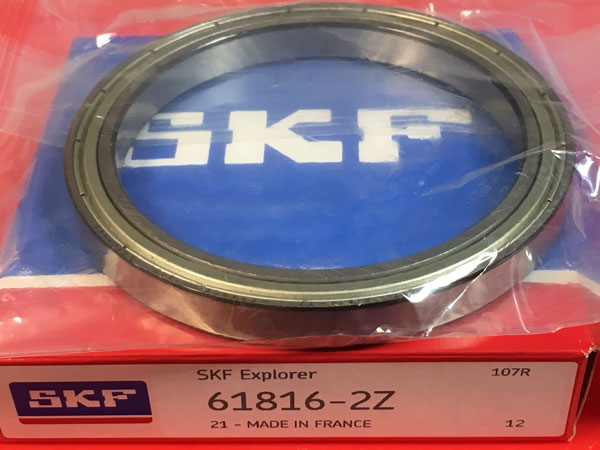 Подшипник 61816-2Z SKF аналоги 1080816 (1000816-2Z, 6816-2Z) размеры 80x100x10