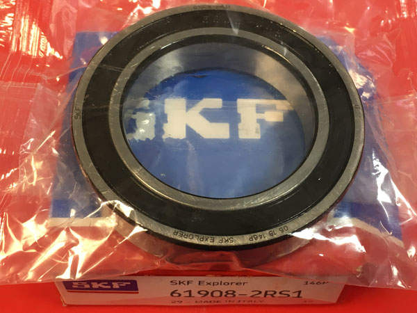 Подшипник 61908-2RS 1 SKF аналоги 1180908, 1000908-2RS, 6908-2RS размеры 40x62x12