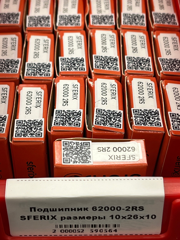 Подшипник 62000-2RS SFERIX размеры 10*26*10