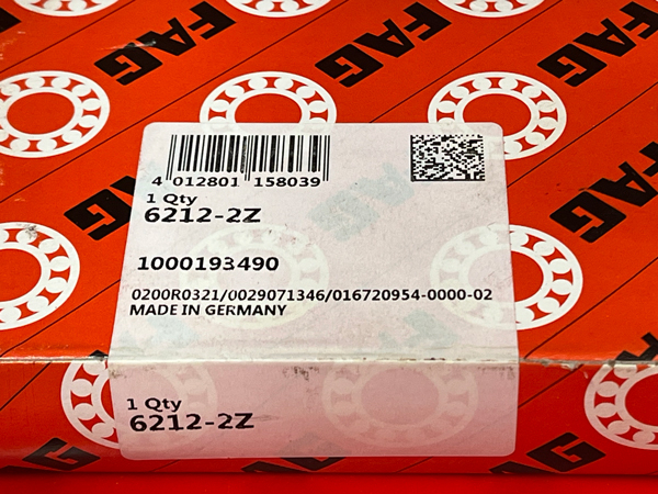 Подшипник 6212-2Z FAG аналог 80212 размеры 60*110*22
