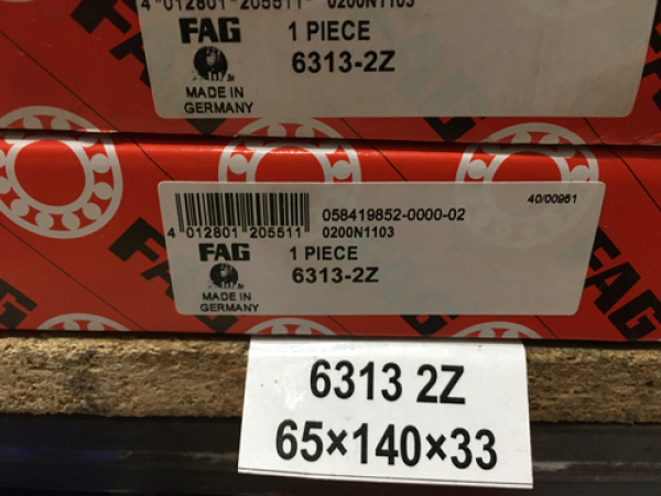 Подшипник 6313-2Z FAG аналог 80313 размеры 65x140x33