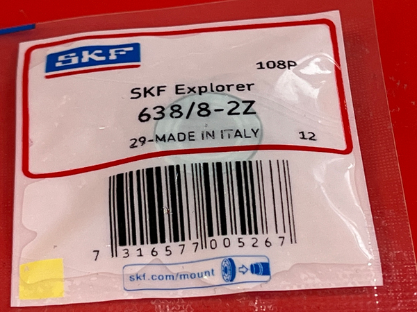 Подшипник 638/8-2Z SKF размеры 8/16/6