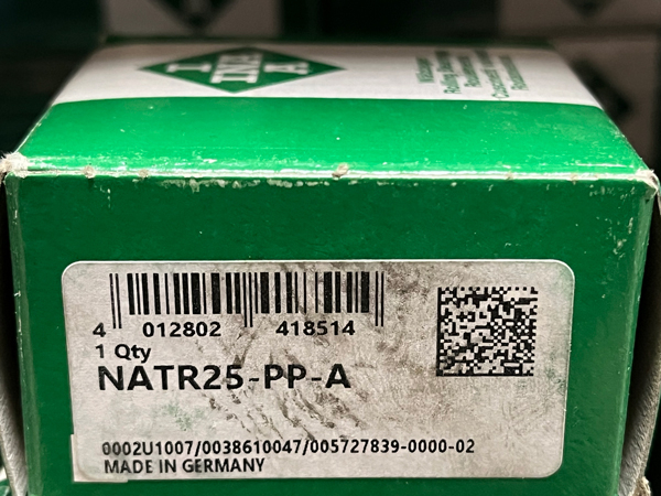 Подшипник NATR25-PP-A INA размеры 25x52x25