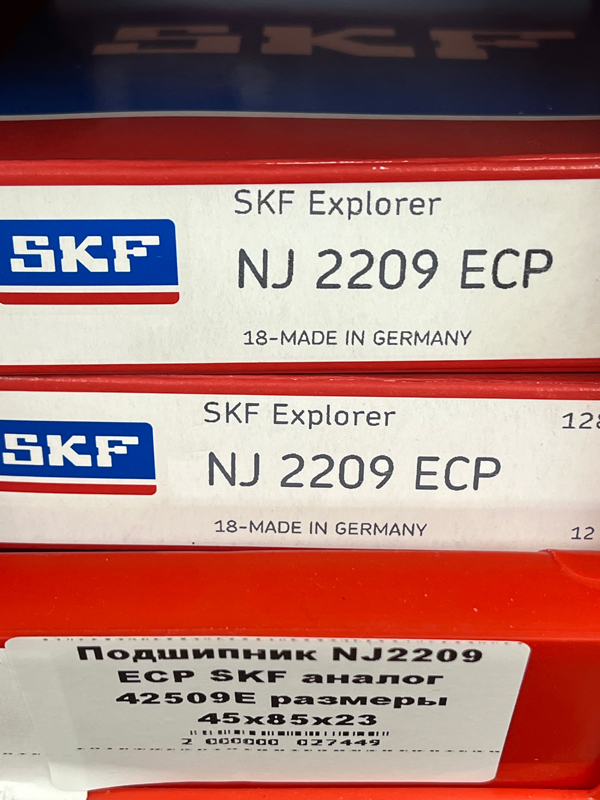 Подшипник NJ2209 ECP SKF аналог 42509Е размеры 45*85*23