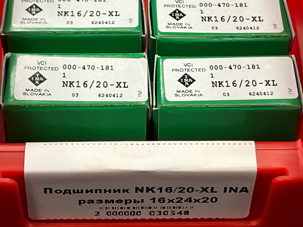 Подшипник NK16/20-XL INA размеры 16*24*20
