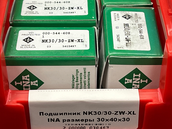 Подшипник NK30/30-ZW-XL INA размеры 30*40*30