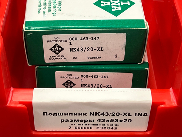 Подшипник NK43/20-XL INA размеры 43*53*20