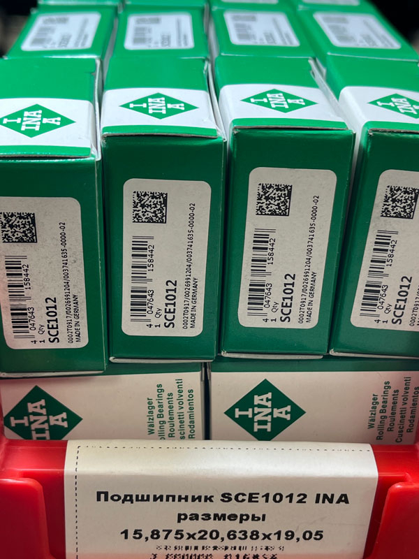 Подшипник SCE1012 INA размеры 15,875*20,638*19,05