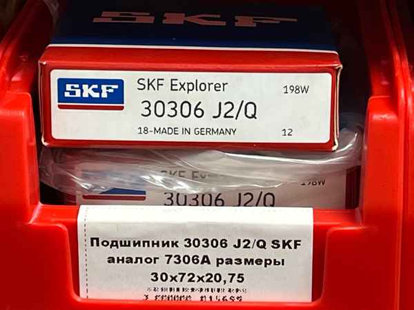 Подшипник 30306 J2/Q SKF аналог 7306А размеры 30*72*20,75