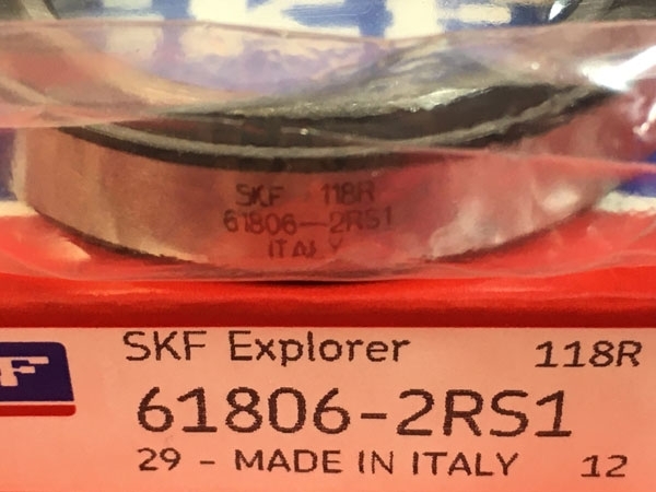 Подшипник 61806-2RS 1 SKF аналог 1180806 (1000806-2RS, 6806-2RS) размеры 30*42*7