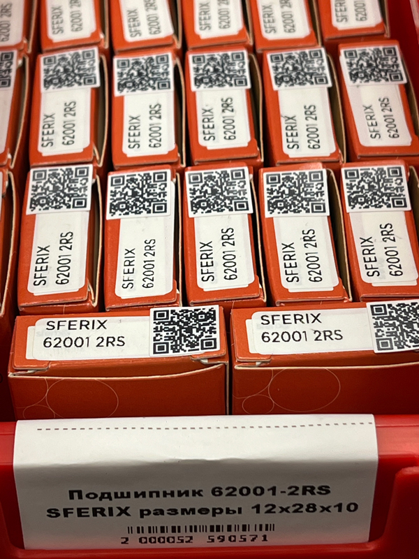 Подшипник 62001-2RS SFERIX размеры 12*28*10