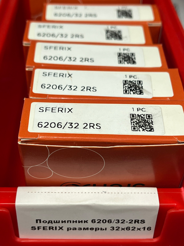 Подшипник 6206/32-2RS SFERIX размеры 32*62*16