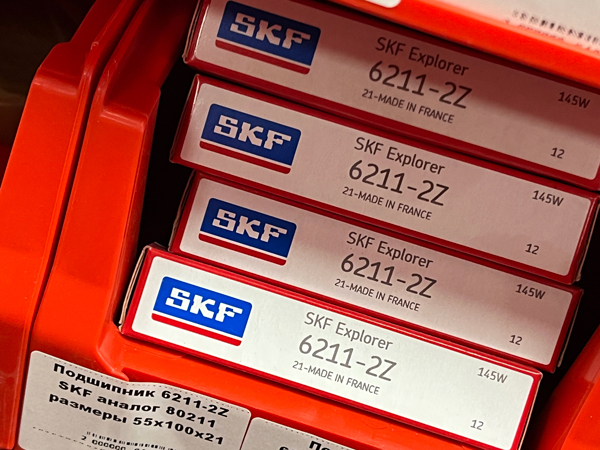 Подшипник 6211-2Z SKF аналог 80211 размеры 55*100*21