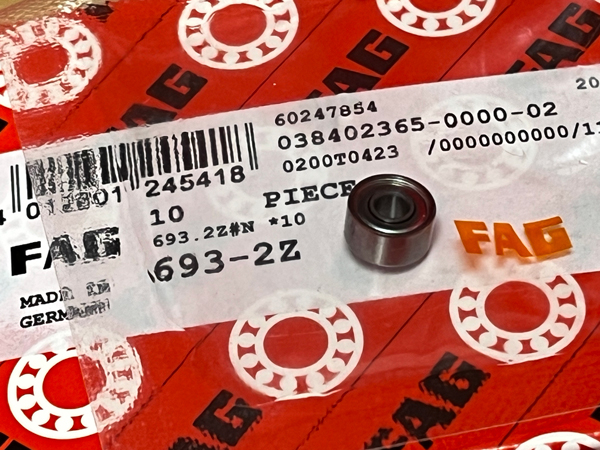 Подшипник 693-2Z FAG аналоги 619/3-2Z, 1080093, 1000093-2Z размеры 3x8x4