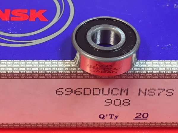 Подшипник 696 DDU NSK аналоги 619/6-2RS (1000096-2RS, 696-2RS) размеры 6*15*5