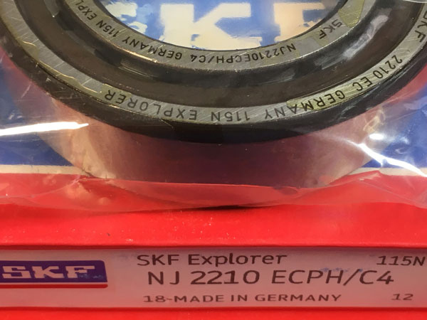 Подшипник NJ2210 ECPH/C4 SKF размеры 50x90x23