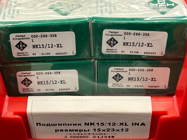 Подшипник NK15/12-XL INA размеры 15*23*12