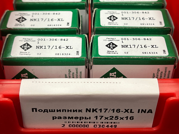 Подшипник NK17/16-XL INA размеры 17*25*16