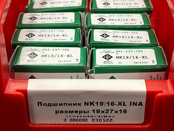 Подшипник NK19/16-XL INA размеры 19*27*16