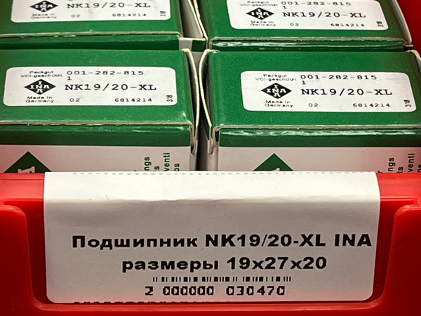 Подшипник NK19/20-XL INA размеры 19*27*20
