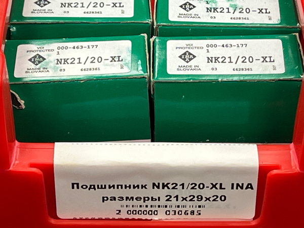 Подшипник NK21/20-XL INA размеры 21*29*20