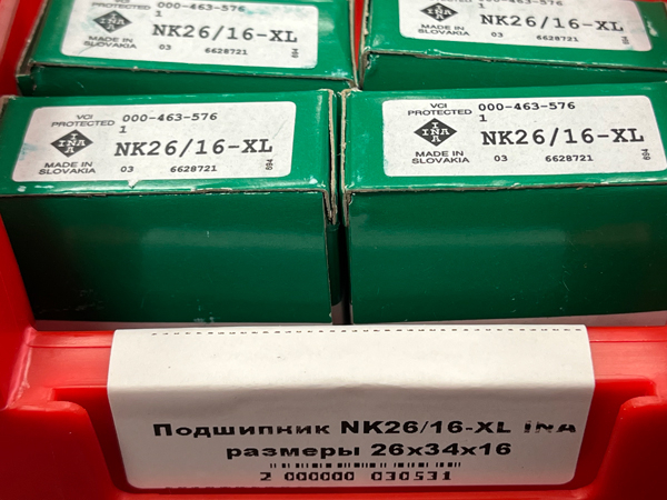 Подшипник NK26/16-XL INA размеры 26*34*16