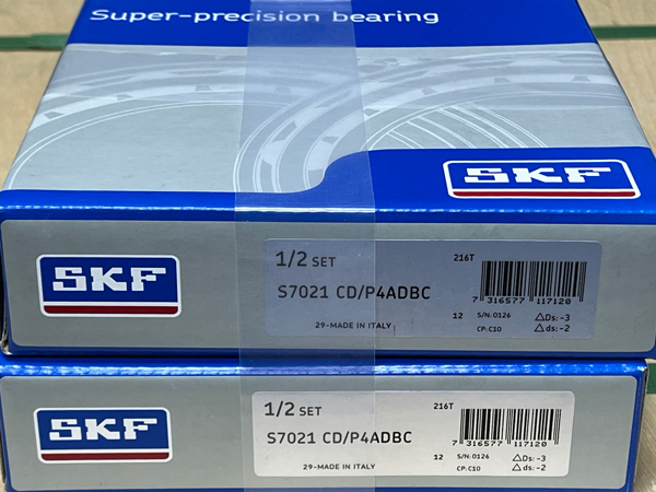 Подшипник S7021 CD/P4ADBC SKF дуплекс размеры 105x160x52